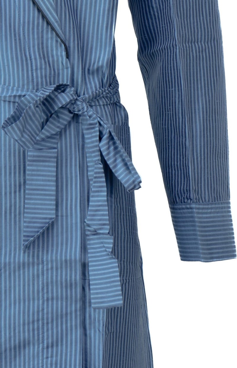 Men's Classic Model Robe Premium 100% Cotton Pocket Robe Waist Belted Pocket Full Pattern