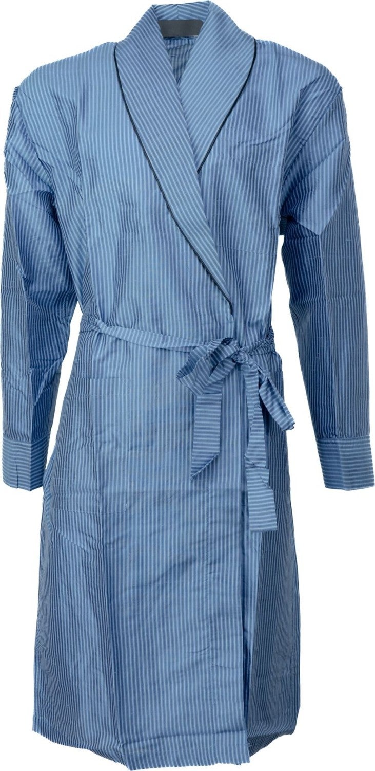 Men's Classic Model Robe Premium 100% Cotton Pocket Robe Waist Belted Pocket Full Pattern