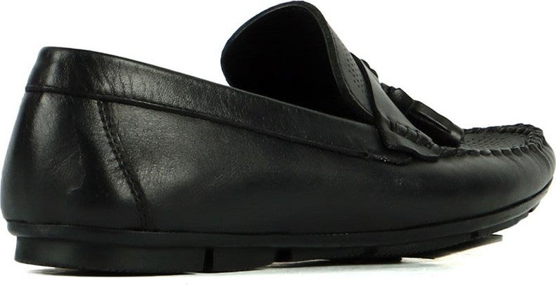 9040 Black Color Leather Casual Men's Shoes