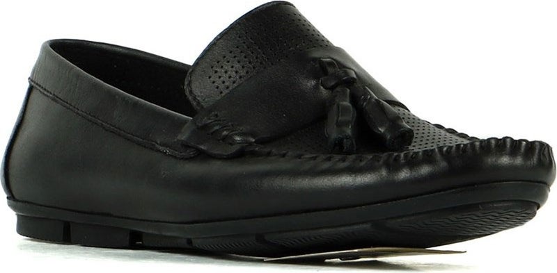 9040 Black Color Leather Casual Men's Shoes