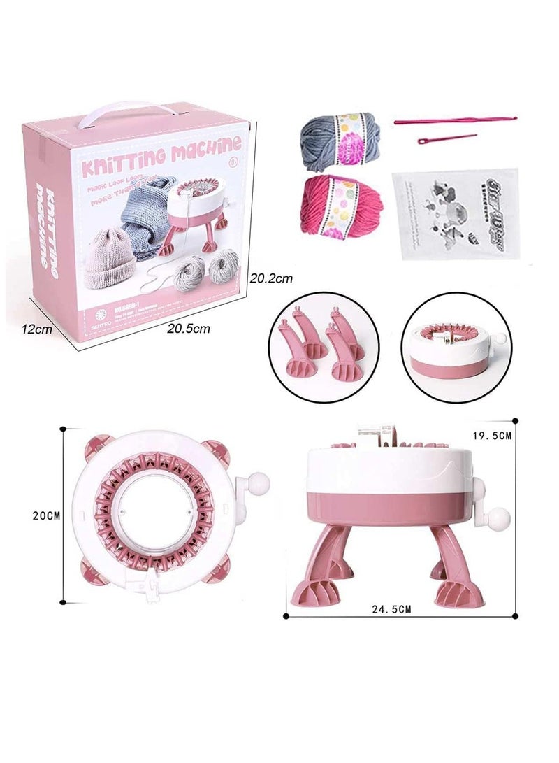 Knitting Machine 22 Needles with Needle Arrangement Device Smart Weaving Loom Knitting with Row Counter Double Knitting Machine Kit for Adults or Children