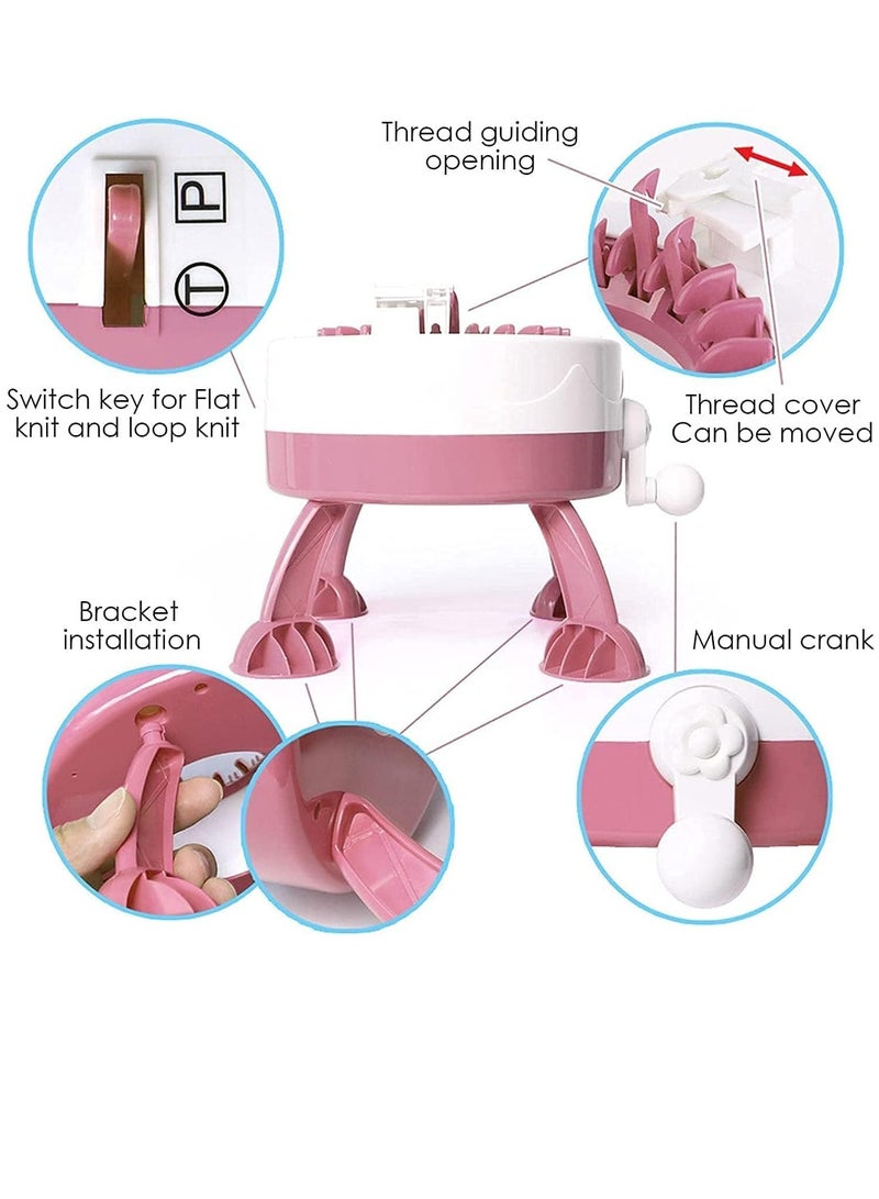 Knitting Machine 22 Needles with Needle Arrangement Device Smart Weaving Loom Knitting with Row Counter Double Knitting Machine Kit for Adults or Children