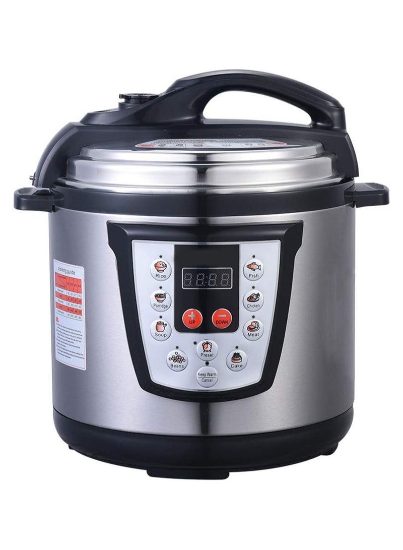 Top-Quality 8L Electric Pressure Cooker with Keep Warm Function – Perfect for Large Families and Meal Prep