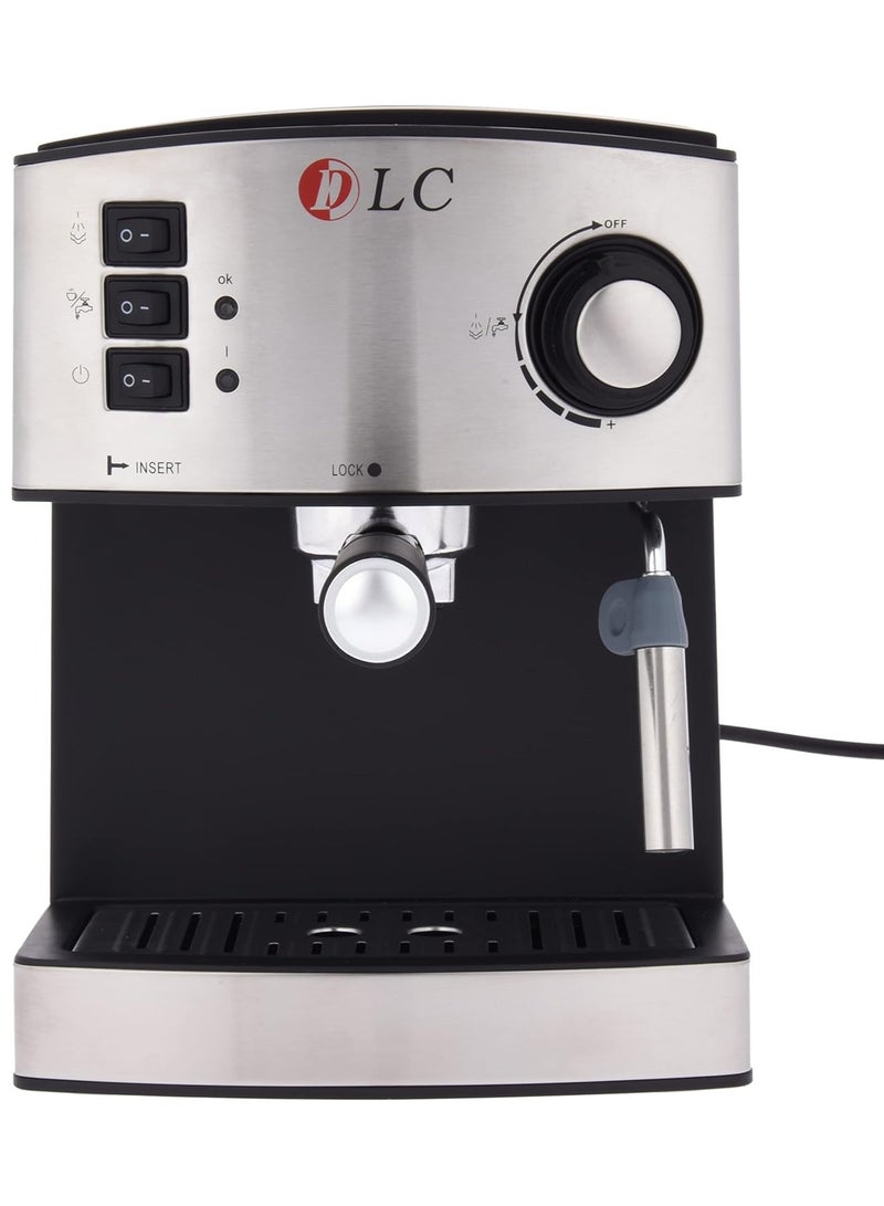 Espresso And Cappuccino Coffee Maker 1.6 L 850 W DLC CM7307 Black/Grey