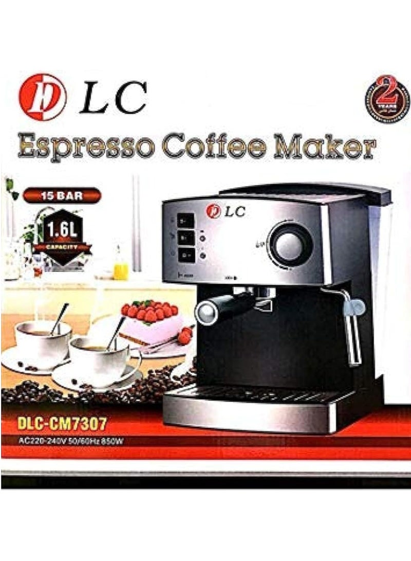 Espresso And Cappuccino Coffee Maker 1.6 L 850 W DLC CM7307 Black/Grey