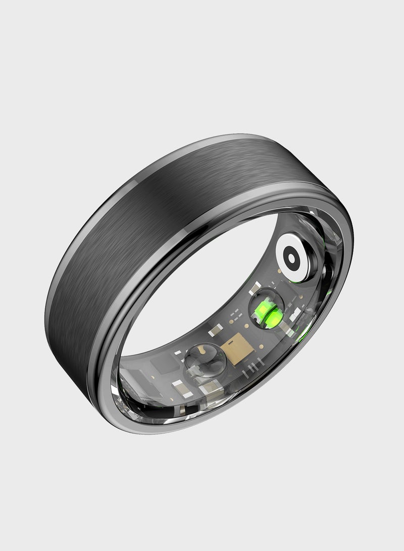 Stainless Steel Smart Ring With Heart Rate And Steps Monitoring