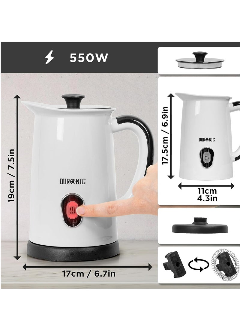 MF130 2-in-1 Electric Milk Frother | 550W | 130ml Capacity | Ideal for Cappuccinos & Lattes