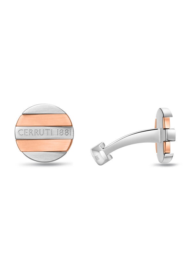 Cerruti 1881 Cufflinks for Men in Silver and Rose Gold