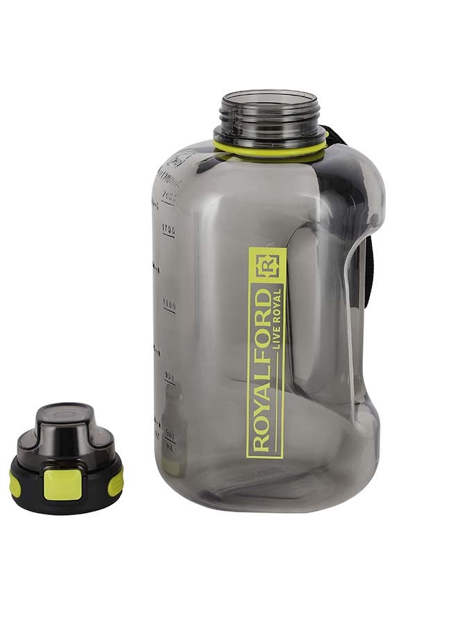 Royalford 2400 ml Travel Carry Water Bottle- RF12407/ Plastic Bottles with Flip Top Lid, Straw, with Carry Handle/ Perfect for Fitness, Outdoor Activities and Gym/ Leak-Proof Multicolor 2400ml