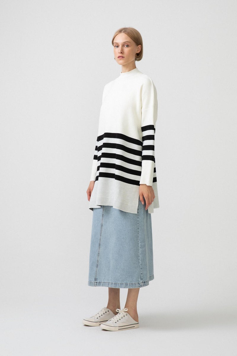 Touche Striped Knitwear Tunic