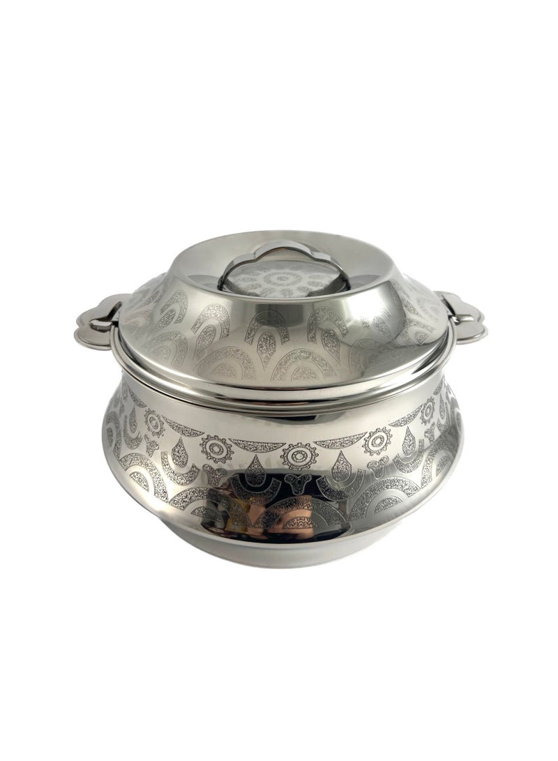 Orcus Hotpot 2500ml Capacity - Unique Locking Lid - High Quality Stainless Steel - Silver Etching