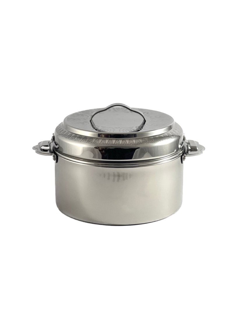 Sigma Hotpot 2500ml Capacity - Unique Locking Lid - High Quality Stainless Steel - Silver Etching