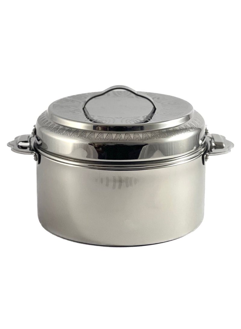 Sigma Hotpot 7500ml Capacity - Unique Locking Lid - High Quality Stainless Steel - Silver Etching