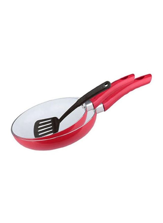 3-Piece Ceramic Frypan Set Pink 26, 20cm