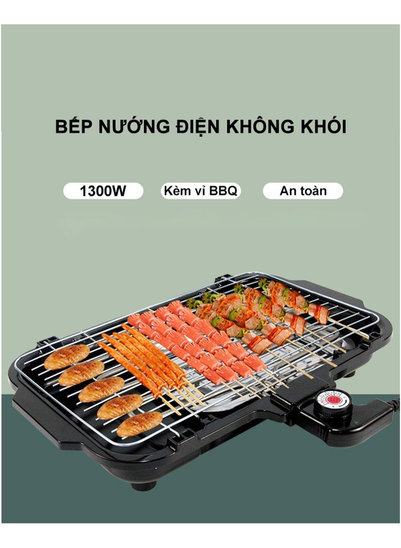 Portable Electric Barbeque Grill: 2000W Indoor & Outdoor Tandoori Maker with Non-Stick Surface & 5 Temperature Settings