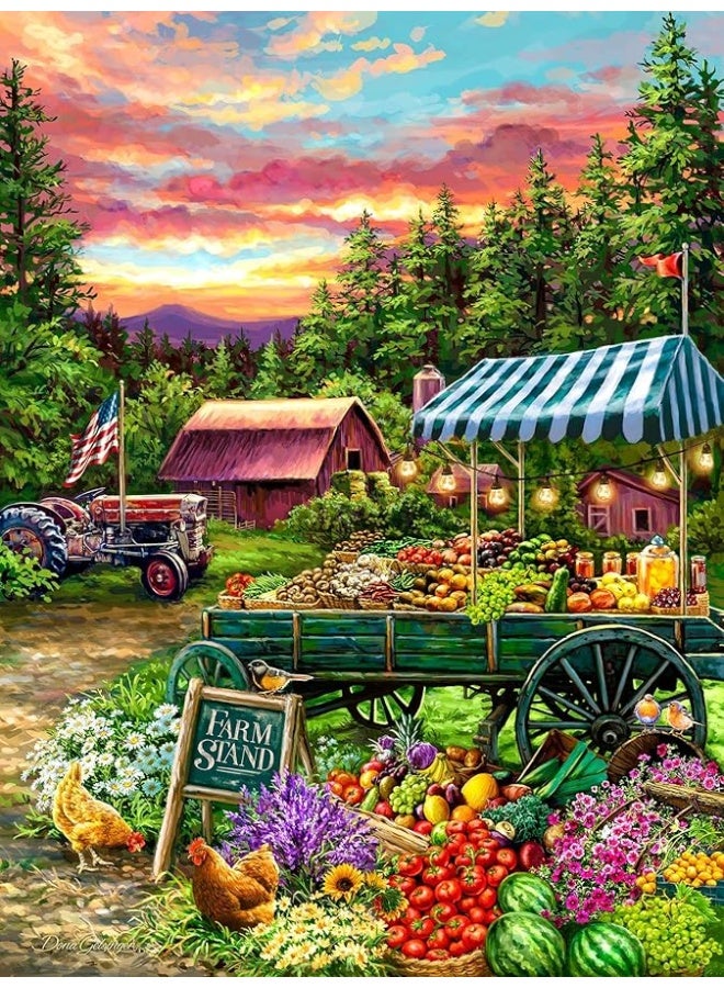 Springbok's 500 Piece Jigsaw Puzzle The Fruit Stand - Made in USA