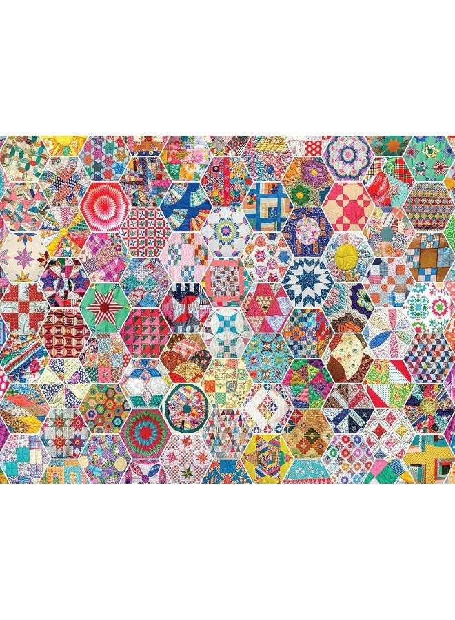 Springbok's 500 Piece Jigsaw Puzzle Crazy Quilts - Made in USA