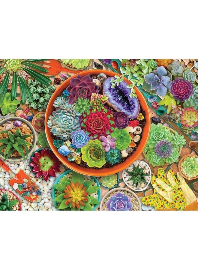 Springbok 500 Piece Jigsaw Puzzle Succulent Garden  Made in USA