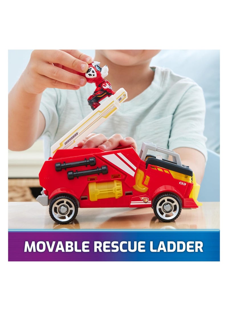 Paw Patrol: The Mighty Movie, Firetruck Toy with Marshall Mighty Pups Action Figure, Lights and Sounds, Kids Toys