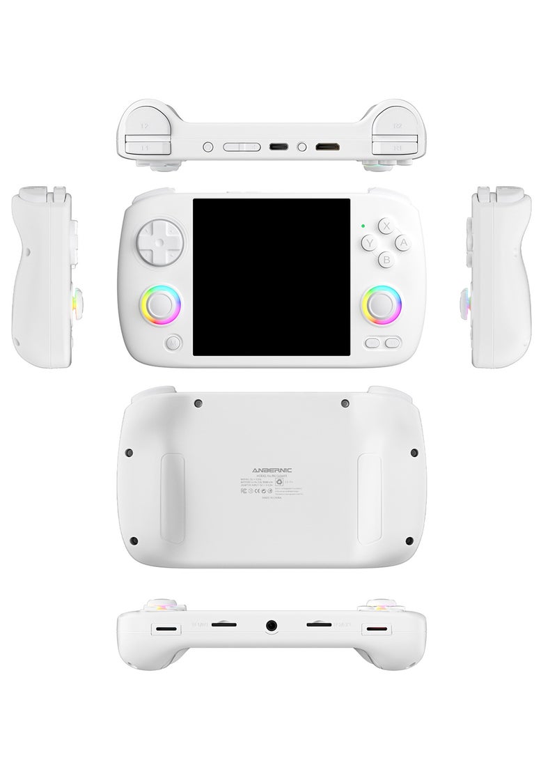 RG CubeXX Handheld Game Console H700 quad-core ARM 3.95-inch IPS screen 3800Mah WIFI Bluetooth Retro Video Players(White 32+128G)