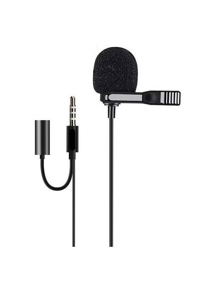 ET-E38 3.5mm Mini Microphone With Clip Black