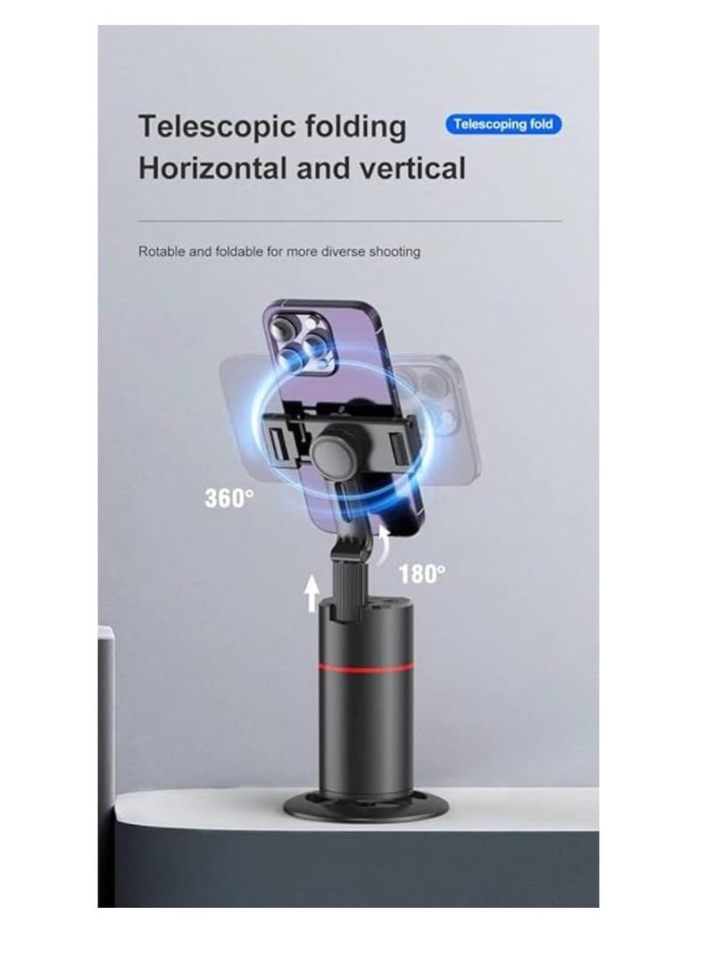 360° Auto Face Tracking Gimbal Stabilizer for Smartphones/Smart AI Motion Sensor, No App Required, Remote Shutter,Perfect for Selfies, Vlogs, Live Streaming, Video Recording, Gesture Control Tripo