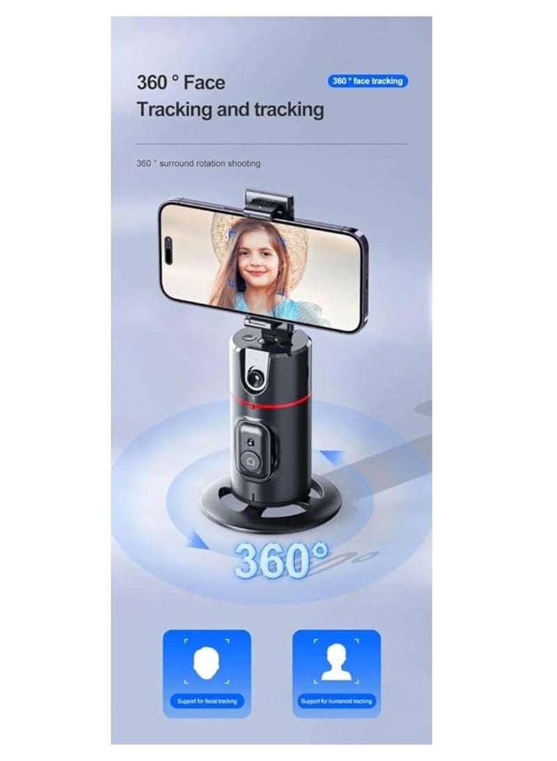 360° Auto Face Tracking Gimbal Stabilizer for Smartphones/Smart AI Motion Sensor, No App Required, Remote Shutter,Perfect for Selfies, Vlogs, Live Streaming, Video Recording, Gesture Control Tripo