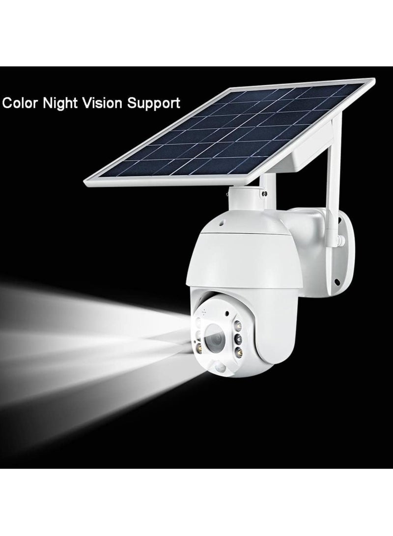 Wire-Free Wireless Rechargeable Battery Solar Powered Outdoor 1080P Pan Tilt WiFi Security Camera