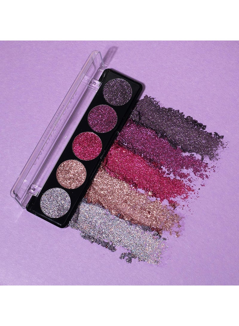 Cosmetics 5 Shade Gems Glitter Palette Unleash Your Inner Sparkle with Vibrant Pressed Glitters and Gems for Effortless Glam Raise Your Look with Richly Pigments