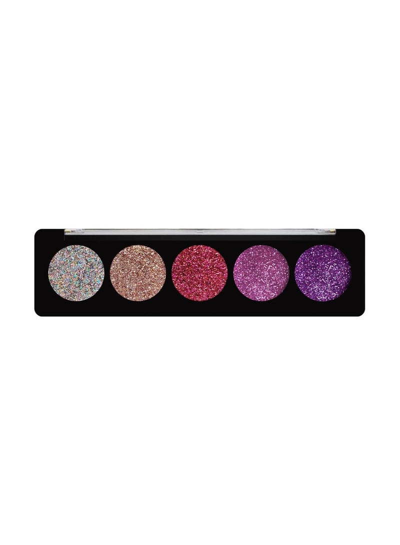 Cosmetics 5 Shade Gems Glitter Palette Unleash Your Inner Sparkle with Vibrant Pressed Glitters and Gems for Effortless Glam Raise Your Look with Richly Pigments