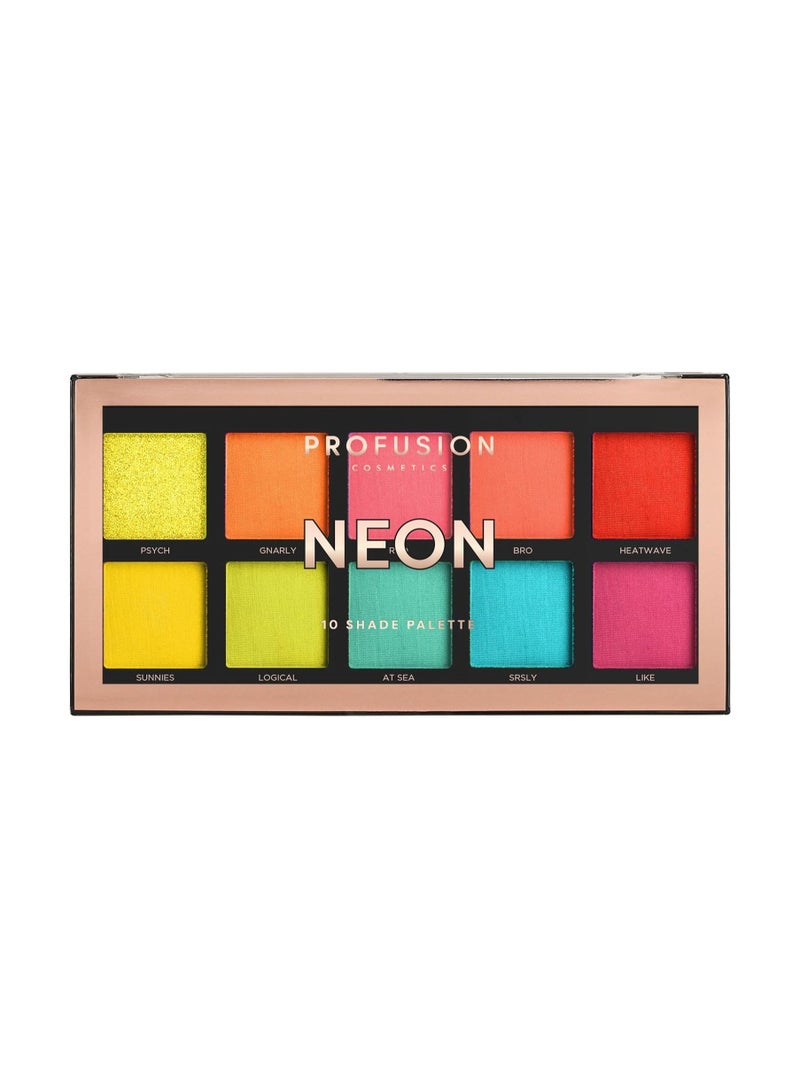 Cosmetics Neon 10 Shade Palette Multicolour