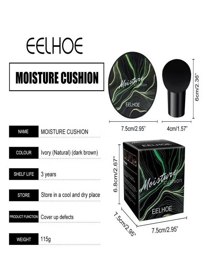 Mushroom Head Air Cushion BB Cream Facial Concealer Brightening And Moisturizing Natural Nude Makeup Foundation (Dark Brown)