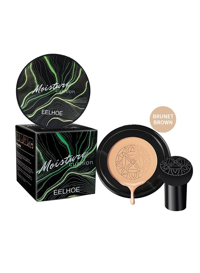 Mushroom Head Air Cushion BB Cream Facial Concealer Brightening And Moisturizing Natural Nude Makeup Foundation (Dark Brown)