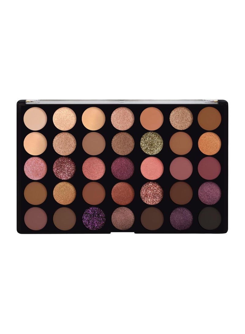 Cosmetics Minimalist 35 Shade Eyeshadow Palette Get Creative with Blendable Nude Shades and Glitter Finishes Pro Quality Nude Eyeshadow Palette Ideal for Beginners and Experts