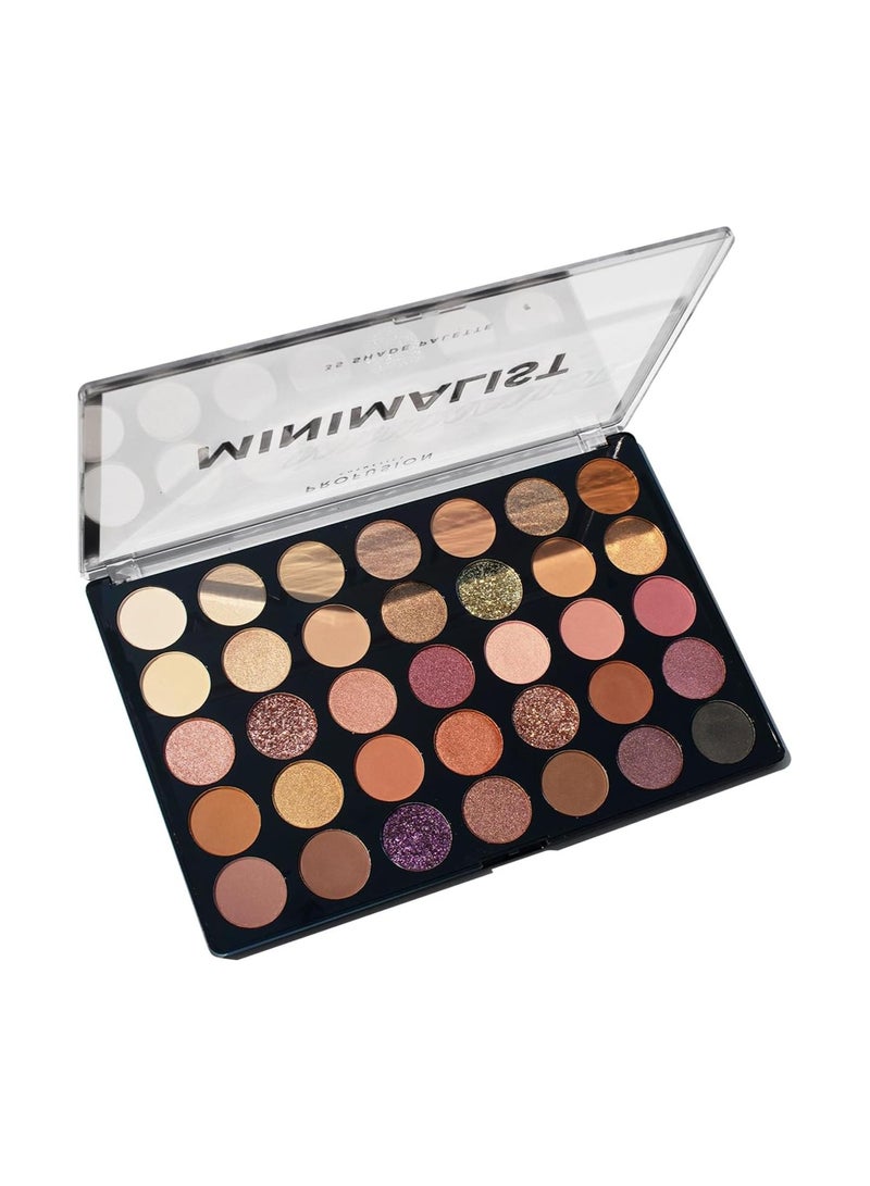 Cosmetics Minimalist 35 Shade Eyeshadow Palette Get Creative with Blendable Nude Shades and Glitter Finishes Pro Quality Nude Eyeshadow Palette Ideal for Beginners and Experts