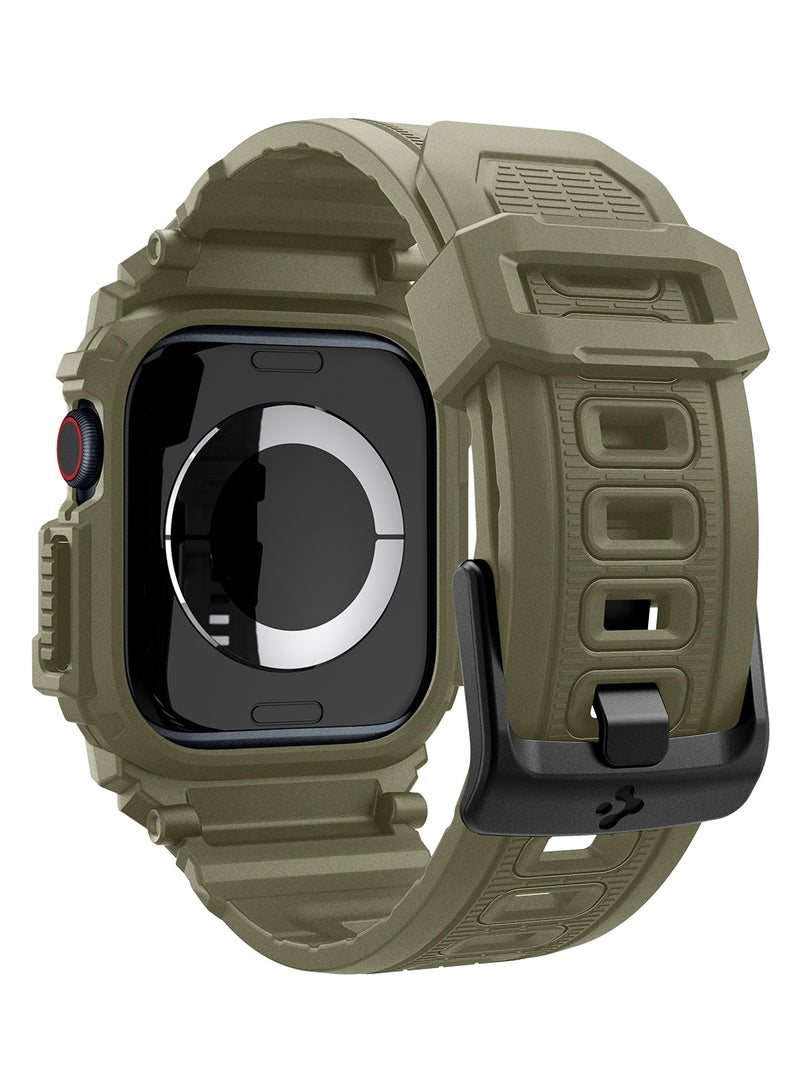 Rugged Armor Pro for Apple Watch Series 10 (46mm) Case with Band - Vintage Khaki