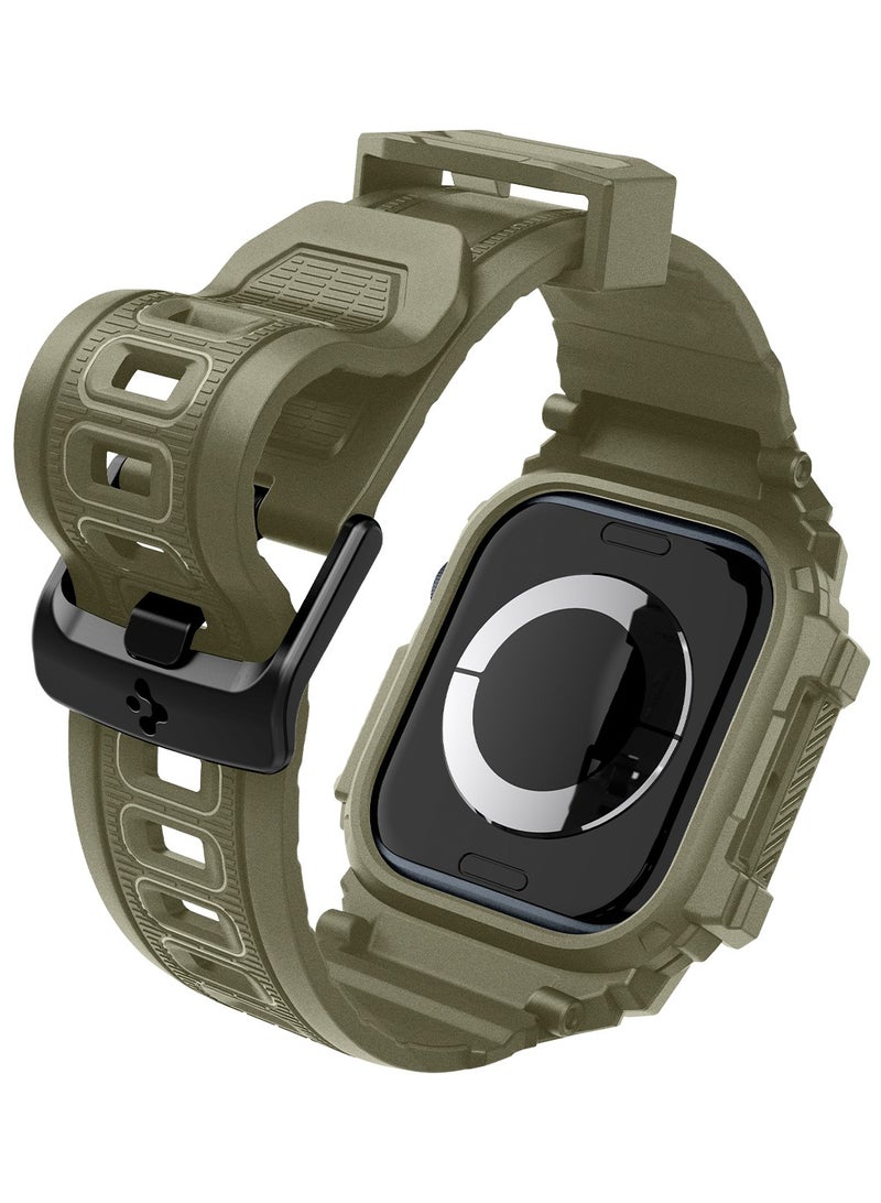 Rugged Armor Pro for Apple Watch Series 10 (46mm) Case with Band - Vintage Khaki