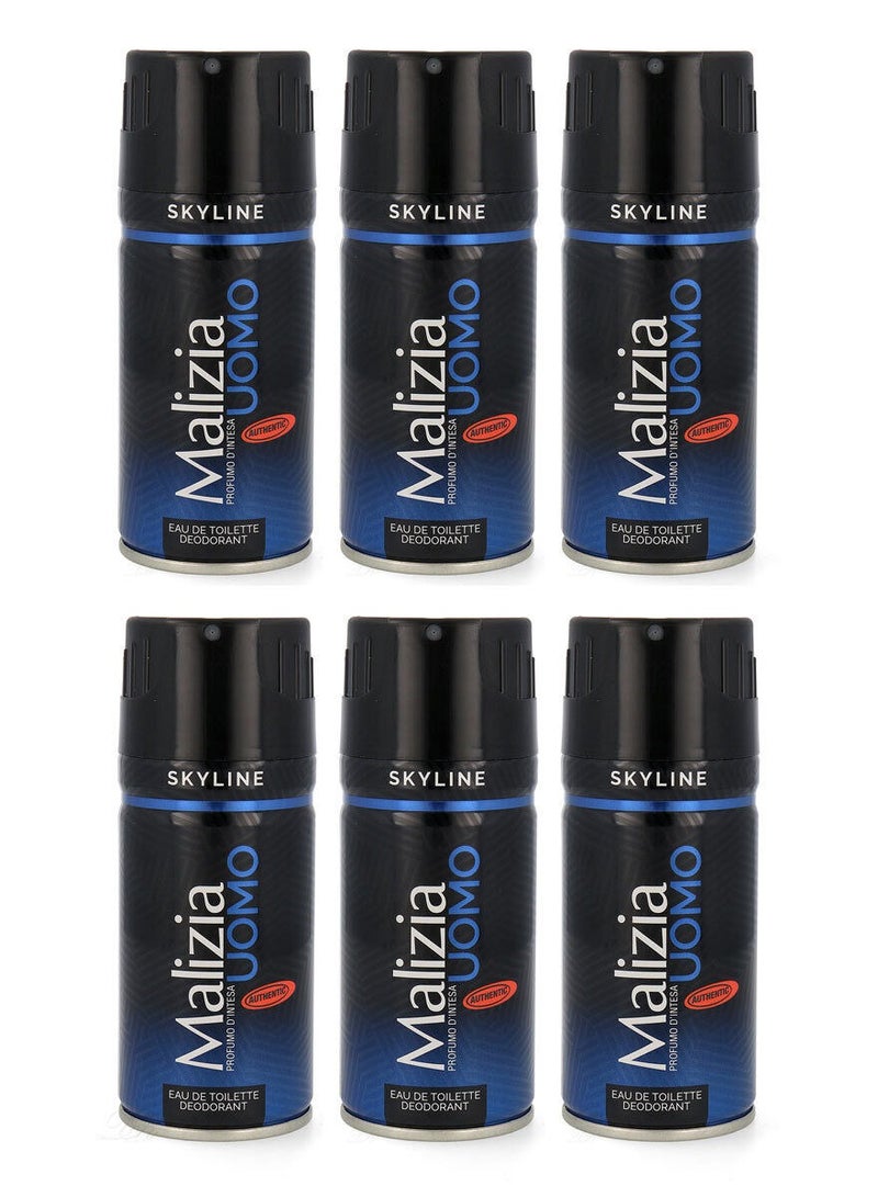 Sky Line Deodorant Body Spray 150ml (Pack of 6)