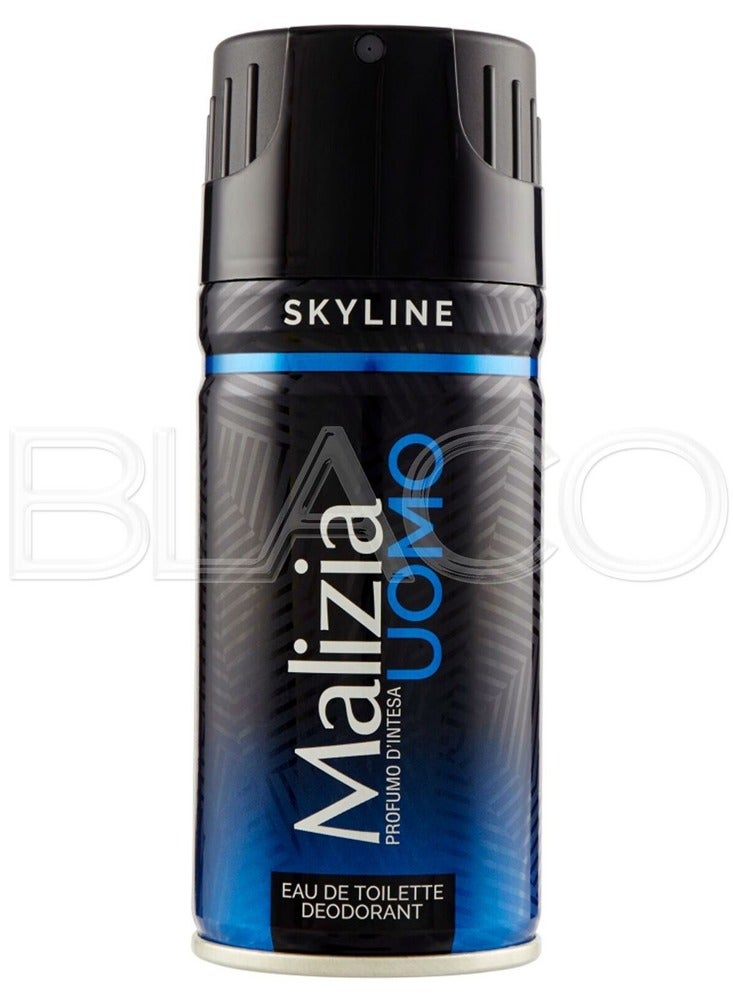 Malizia Uomo Deodorant Skyline Body Spray 150ml (Pack of 12)