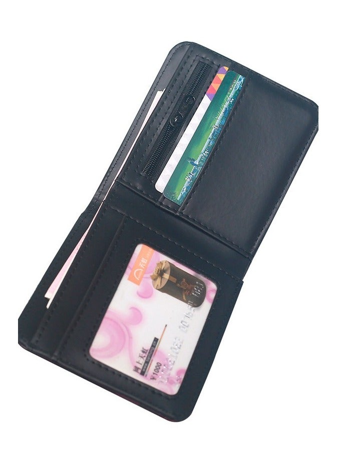 New Multi Card Three Fold Zipper Wallet