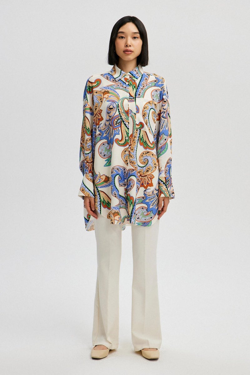 Touche Paisley Patterned Viscose Shirt