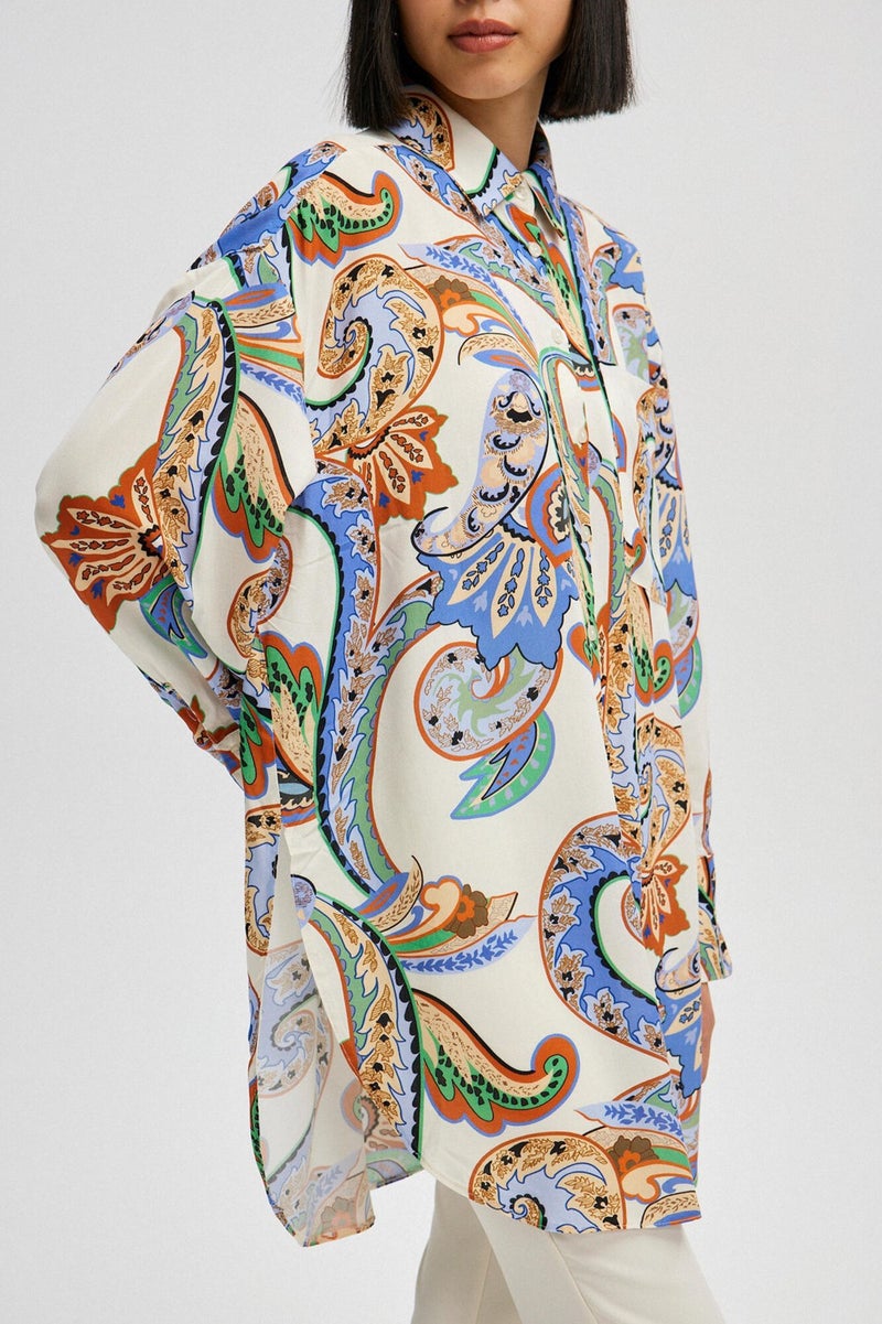 Touche Paisley Patterned Viscose Shirt