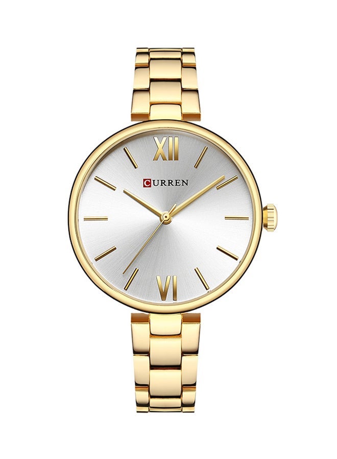 CURREN-9017 Original Brand Stainless Steel Band Wrist Watch For Women With Free Box