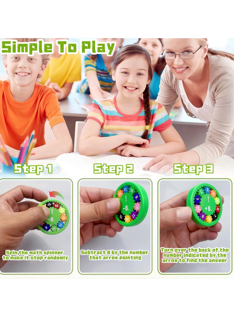 Math Fidget Spinner, Kids Educational Toy for Learning Addition & Subtraction, Math Games for Homeschooling or Classroom Rewards