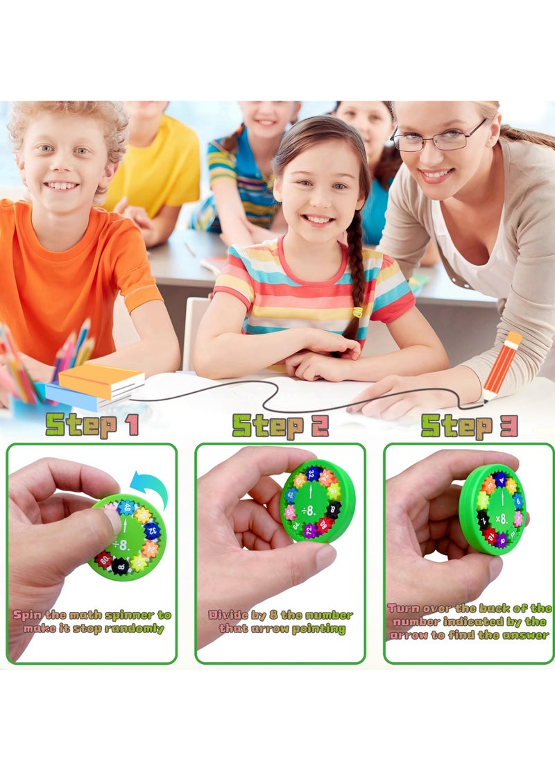 Math Fidget Spinner, Kids Educational Toy for Learning Multiplication, and Division, Math Games for Homeschooling or Classroom Rewards