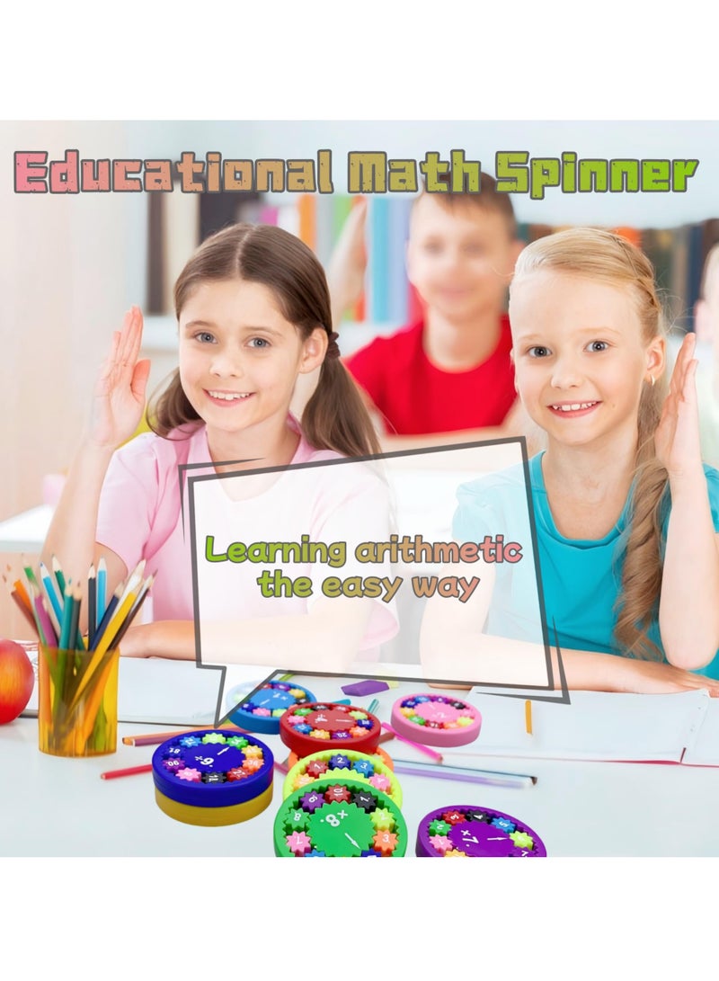 Math Fidget Spinner, Kids Educational Toy for Learning Multiplication, and Division, Math Games for Homeschooling or Classroom Rewards