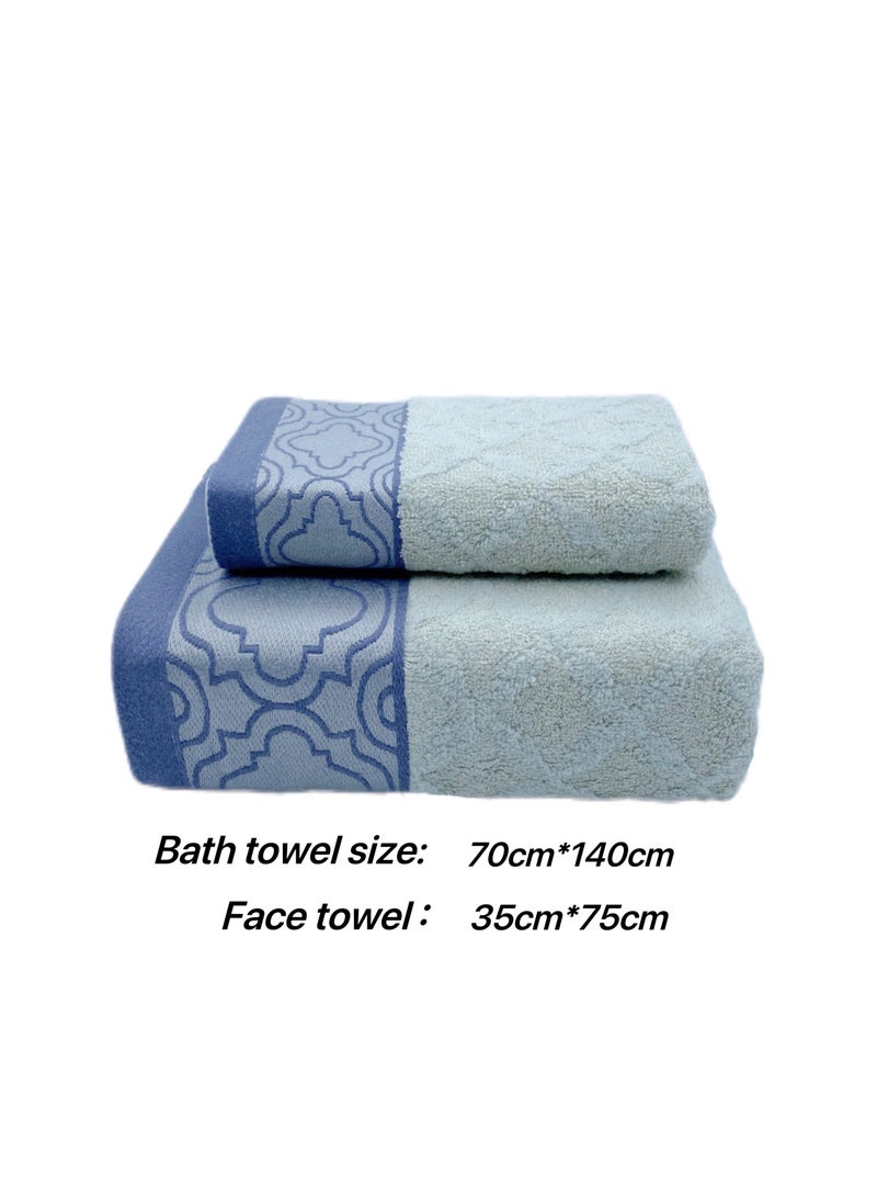 Soft and absorbent cotton thickened and quick drying luxury hotel bath towel set size 70 * 140cm environmentally friendly and durable bathroom daily home spa sports and travel (grey)