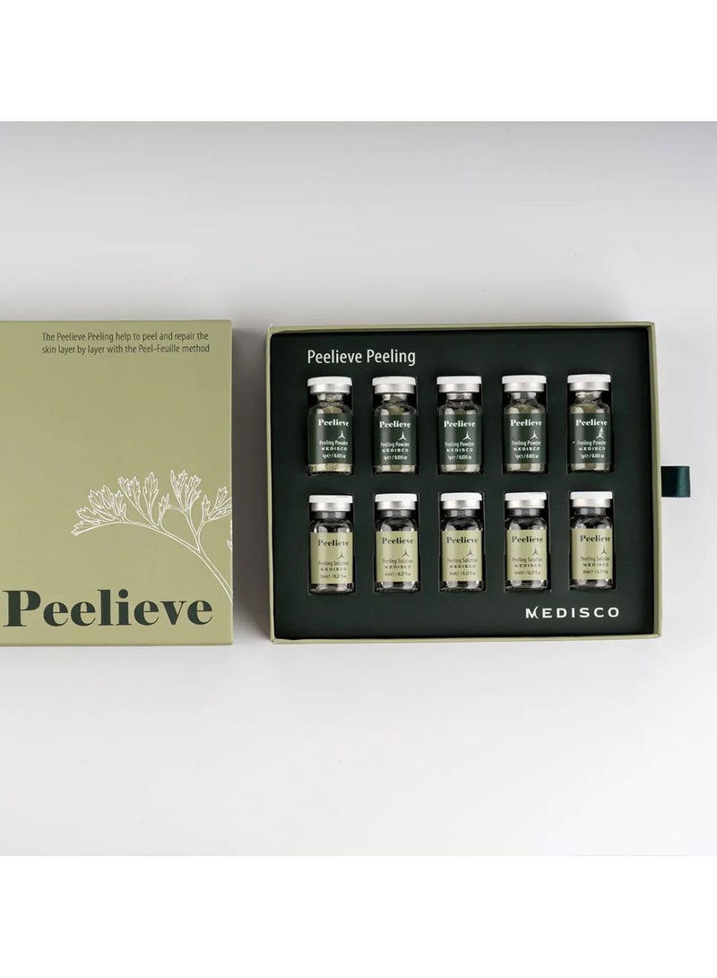 Medisco Peelive Peeling Powder Solution Gentle Medium Peel for Effective At Home Skin Renewal Self Care