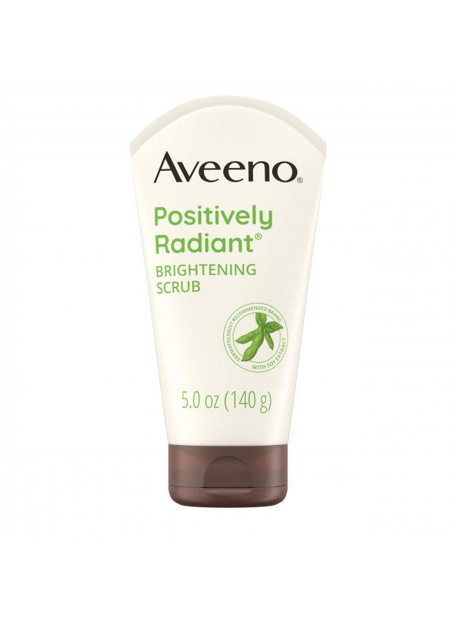 Aveeno Positively Radiant Skin Brightening Exfoliating Daily Facial Scrub, Moisture-Rich Soy Extract, helps improve skin tone & texture, Oil-& Soap-Free, Hypoallergenic, 5 oz