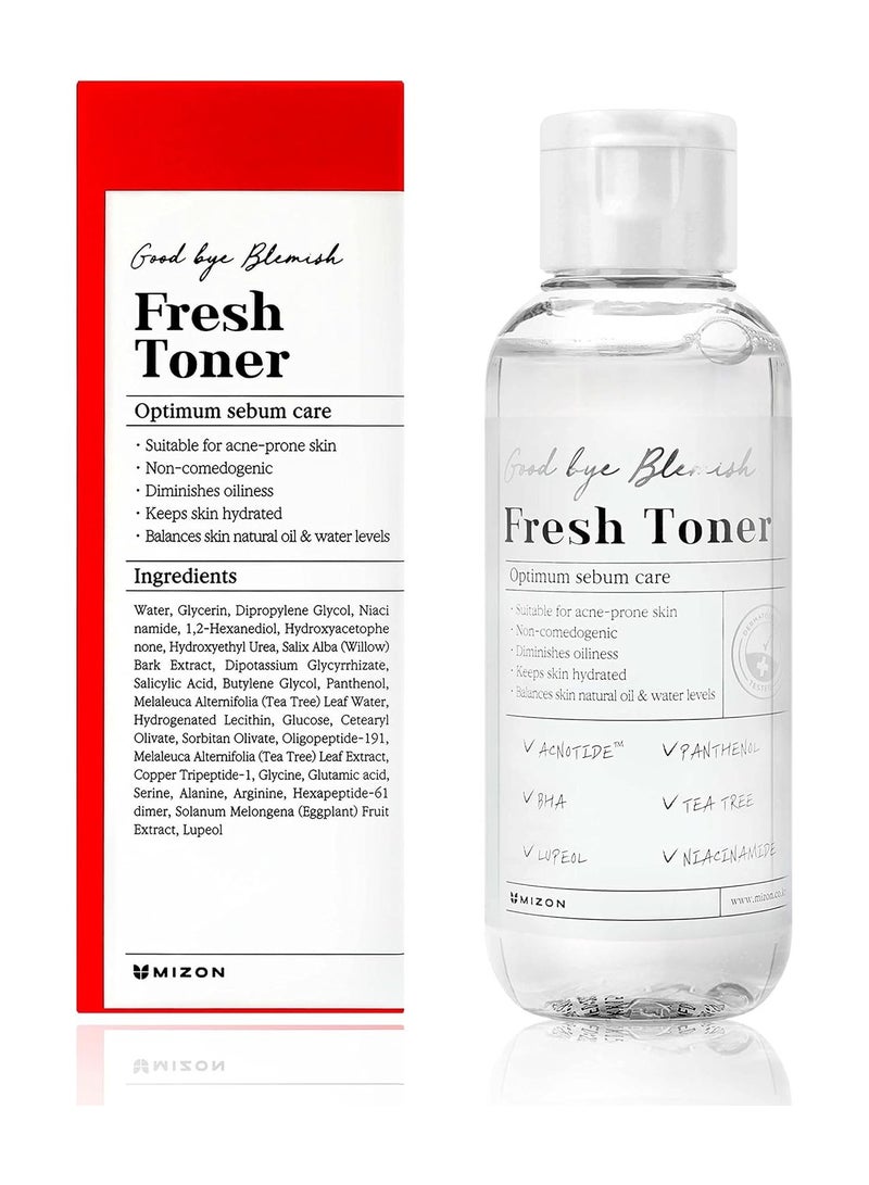 Good Bye Blemish Facial Toner 120ml for Excessive Seed Skin Problems Treatment of Acne and Pimples Korean Skin Care Treatment of Acne Spots Good Bye Blemish Fresh Toner